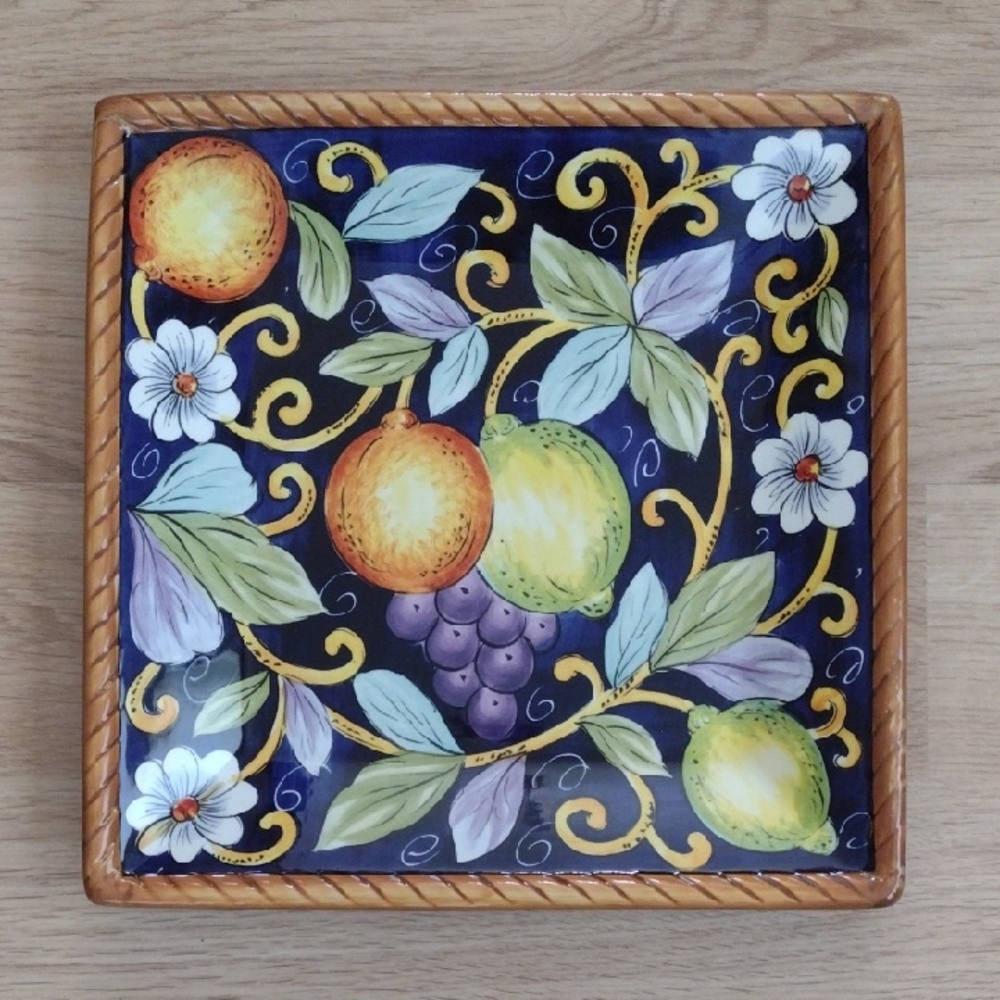Tabletop Unlimited Villa Bellagio Ceramic Square Plate 10.5" Diameter